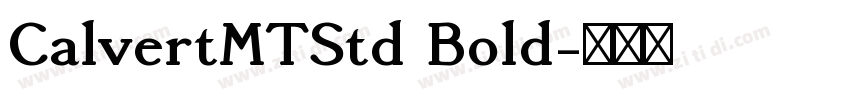 CalvertMTStd Bold字体转换